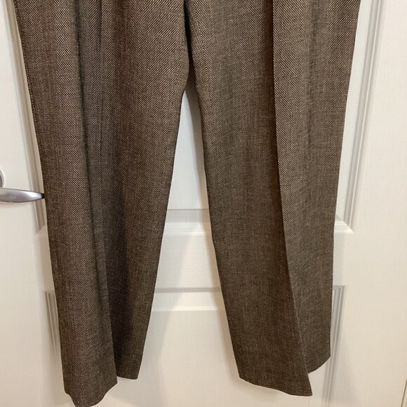 Jones New York Women's Size 12 Business Dress Pants Brown Wide Leg Vintage Style - Picture 3 of 7